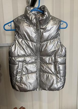 Жилетка срібна zara 128