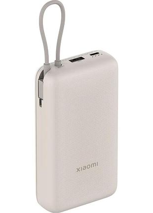 Зовнішній портативний акумулятор xiaomi 20000mah 33w (integrated cable) tan (bhr8851gl)