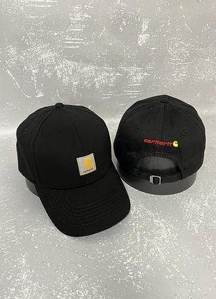 Черная кепка с вышивкой carhartt