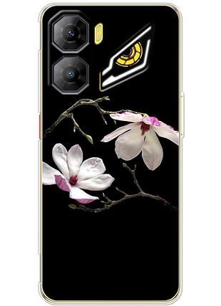 Чехол силиконовый с картинкой на zte nubia neo 3 5g (цветок, монголия)
