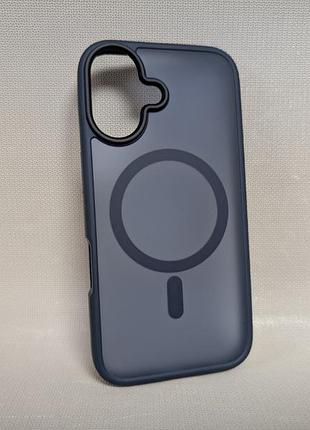 Чехол для iphone 16 / айфон 16 wave matte insane, tpu, матовый, полупрозрачный, синий