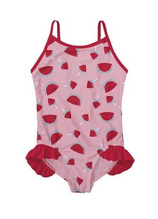 Детский розовый купальник для девочки арбузики 98-104 см (2-4y)
