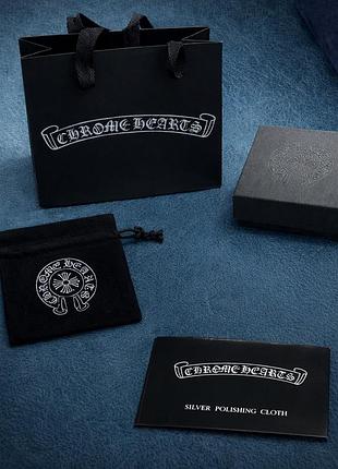 Серебряный браслет chrome hearts | серебряная цепочка на руку хром хартс унисекс повне пакування