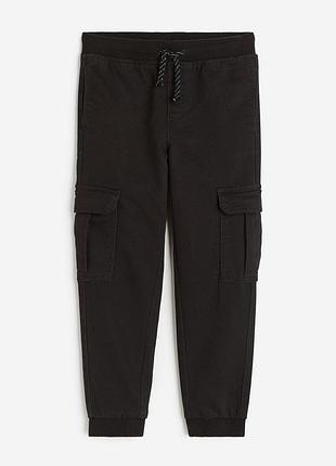 Штани карго slim fit джинси з накладними кишенями для хлопчика 134