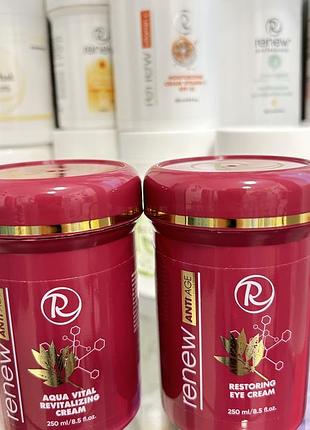Антивіковий сонцезахисний зволожувальний крем для обличчя спф 22 renew anti age aqua vital revitalizing cream spf 22
