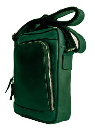 Сумка чоловіча шкіряна на плече sullivan smvp162-6(28) зелена