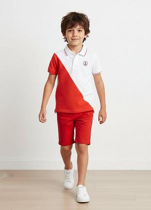 Комплект для мальчика футболка поло и шорты чинос 122 (6-7 лет)