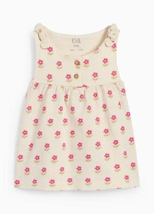 Топ майка туника для девочки c&a 68см (3-6м)