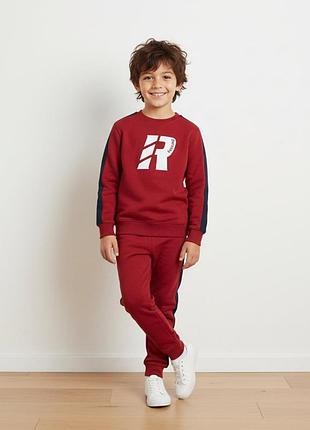 Красный спортивный костюм для мальчика свитшот и штаны 116 см (5-6 лет)