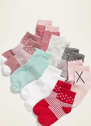 Детские нооски для девочки неделя, комплект 7 пар old navy