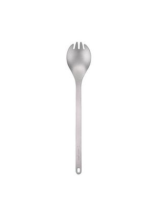 Ложка-виделка snow peak titanium spork long sct-014 (колір titanium)