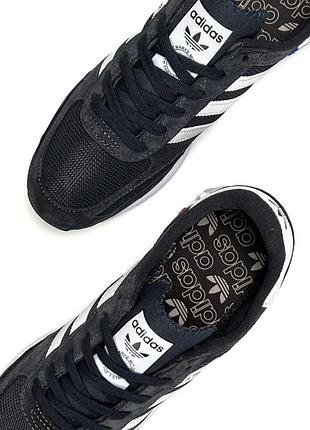 Adidas la trainer dark grey white 5