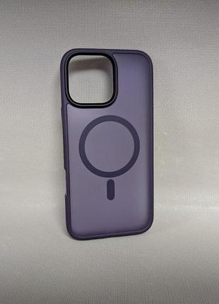 Чехол для iphone 16 pro max / айфон 16 про макс wave matte insane, tpu, матовый, полупрозрачный, фиолетовый