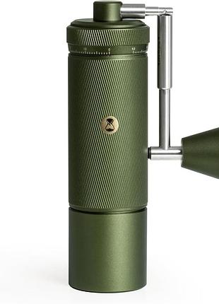 Ручна кавомолка timemore chestnut s3 olive green (s2c890) кавомолка з регулюванням помелу зі сталевими жорнами