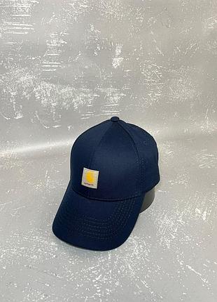 Синяя кепка с вышивкой carhartt
