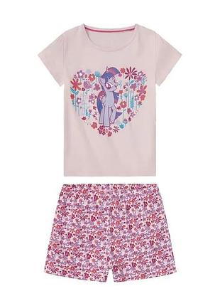 Детская трикотажная летняя пижама для девочки my little pony 110-116, 4-6 года