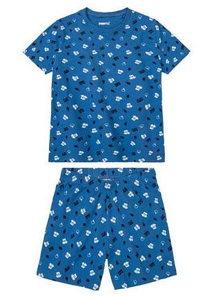 Детская пижама для мальчика шорты и футболка pepperts 134-140 см (8-10y)