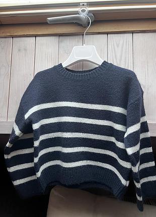 Светр дівчинка у смужку h&m 4-6 р.