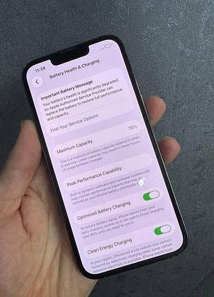 Смартфон apple iphone 13 pro 128gb 78% батарейка гарантія уцінка 4
