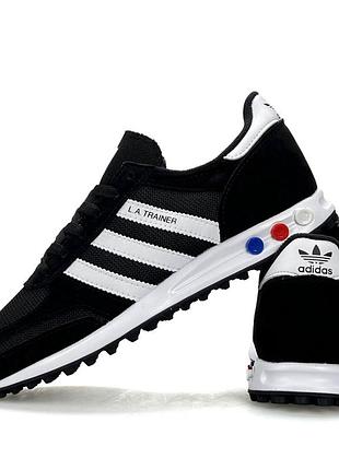Adidas la trainer black white 7