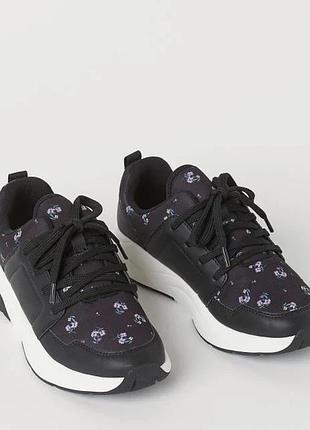 Черные кроссовки для девочки h&m 35, 21.7
