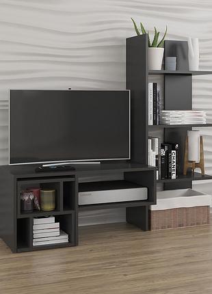 Тв тумба, тумба под телевизор, тумба tv i-189 чорный матовый