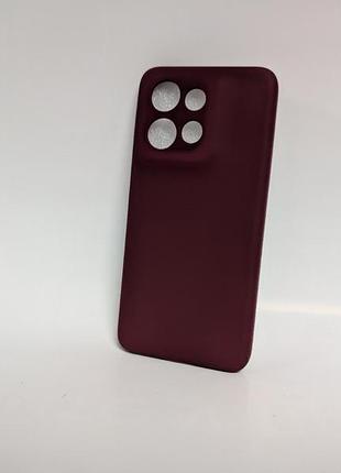 Чохол для motorola edge 50 neo, lakshmi, soft-touch, силіконове покриття, захищена камера, силіконовий, бордовий