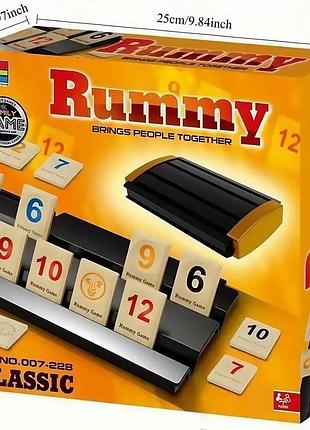 Оригинал! настольная игра rummikub travel (руммикуб дорожная версия) + правила на украинском