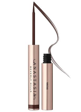 Водостійка матова коричнева рідка підводка для очей anastasia beverly hills waterproof matte liquid eyeliner brown 2.4 мл
