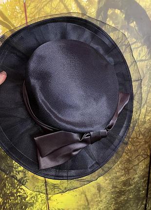 Англія вінтажний капелюшок шляпа шляпка з полями бантом сіточка