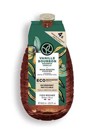 Гель для ванни та душу 600мл бурбонська ваніль рефіл yves rocher