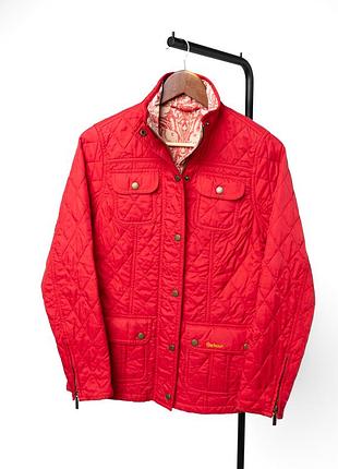 Barbour womens morris utility quilted jacket red diamond jacket coat classic casual оригінальна, жіноча куртка у яскравому, червоному кольорі