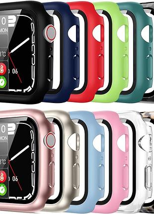 Чехол pocoukate 12 шт, совместимый с apple watch 45 мм, серии 9, серии 8, серииam с закаленным стеклом, защитным чехлом для экрана