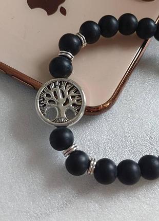 Браслет з каменю на гумці дерево життя