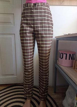 Трендові картаті брюки сигарети infinity your favourite fashion, size 40