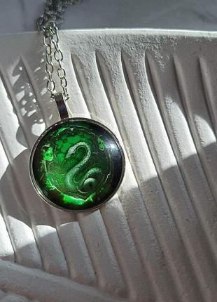 Кулон на цепочке факультет слизерин slytherin гарри поттер