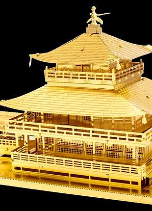 Металевий 3d конструктор монастир kinkaku-ji gold