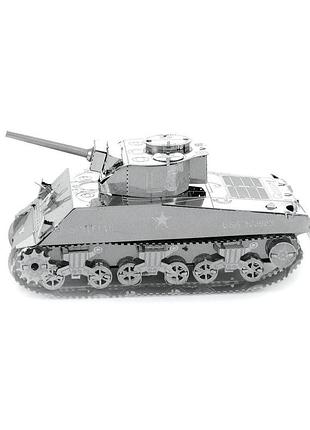 Металлический 3d конструктор танк sherman 3