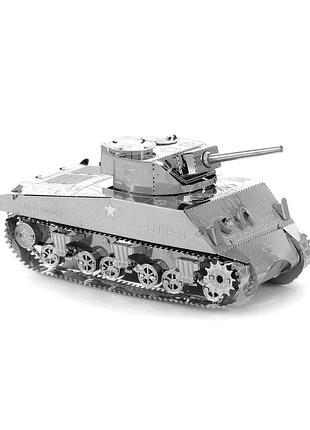 Металлический 3d конструктор танк sherman 6