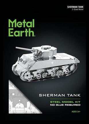 Металлический 3d конструктор танк sherman 7