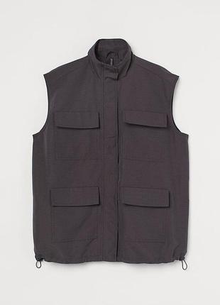 Жилетка карго темно серая графитовая h&m