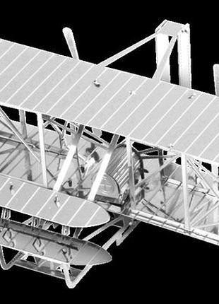 Металлический 3d конструктор самолет wright brothers airplane