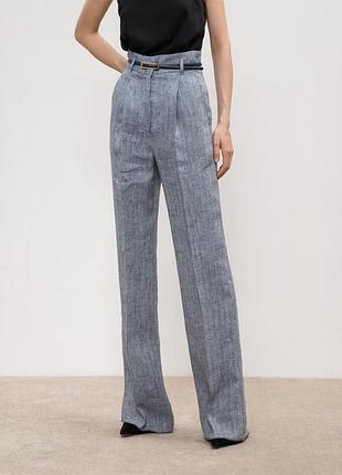 🔥🔥 max mara брюки з льону з високою посадкою