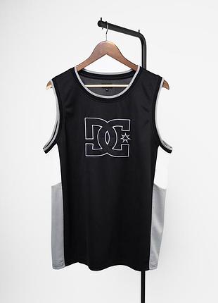 Dc shoes mens tank top black logo sleeveless skate streetwear shirt оригінальна, чоловіча, спортивна майка у класичному, чорному кольорі
