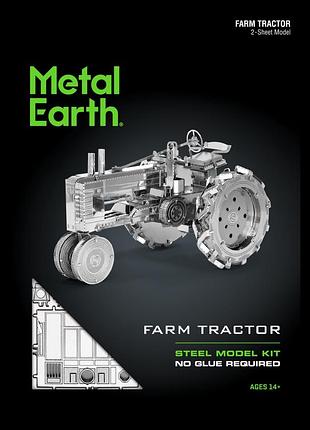 Металлический 3d конструктор трактор 7