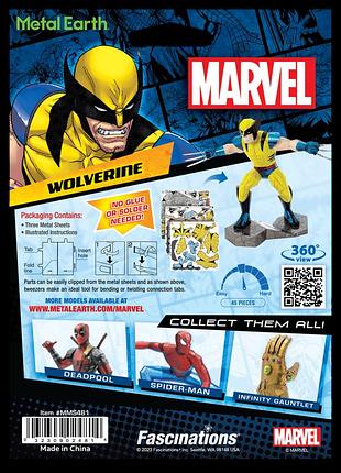 Металевий 3d конструктор "росомаха marvel" 8
