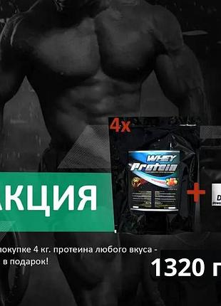 Протеин сывороточный 78% белка (4 кг, венгрия) + dmaa экстракт герани 20 табл.
