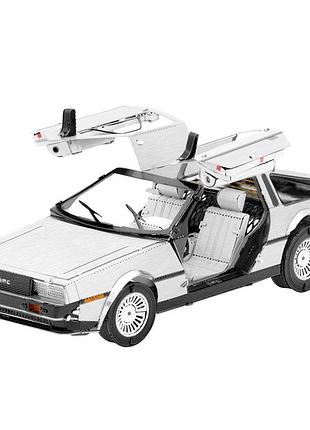 Металлический 3d конструктор delorean 2