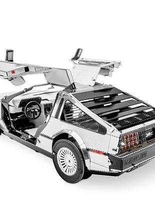 Металлический 3d конструктор delorean 3