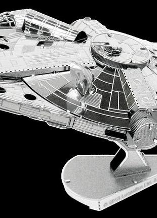 Металлический 3d конструктор star wars millennium falcon